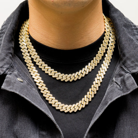 Baguette Cuban Link 12mm Gold