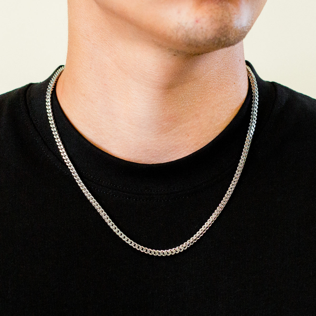 Franco Chain 3mm White Gold ICEKARAT