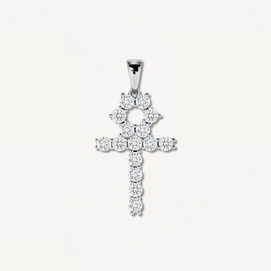 Classic Ankh Pendant White Gold