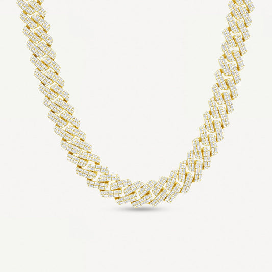 Baguette Cuban Link 12mm Gold