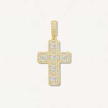  Square Baguette Cross Gold