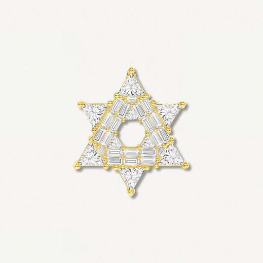 Baguette Star of David Gold