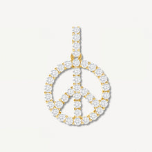  Iced Peace Sign Gold