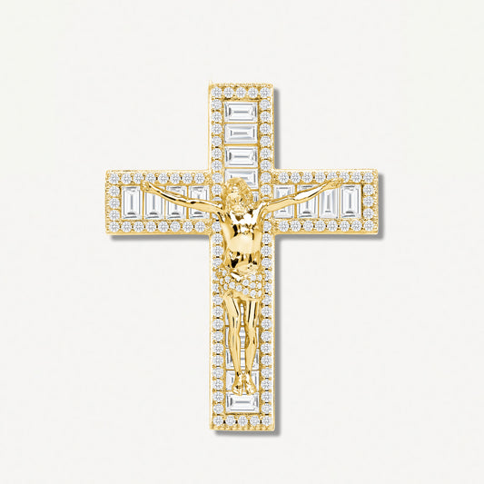 Baguette Jesus Cross Gold