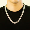 Iced Cuban Link 12mm White Gold