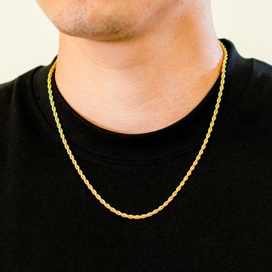 Rope Chain 3mm Gold